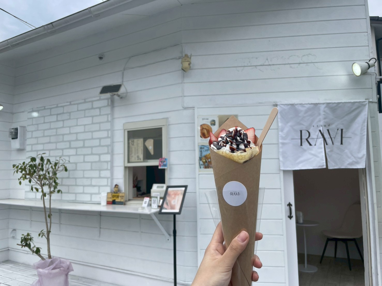 九品寺｜夜まで営業！ボリューミー＆もちもち度MAXの米粉生地が楽しめるクレープ屋さん